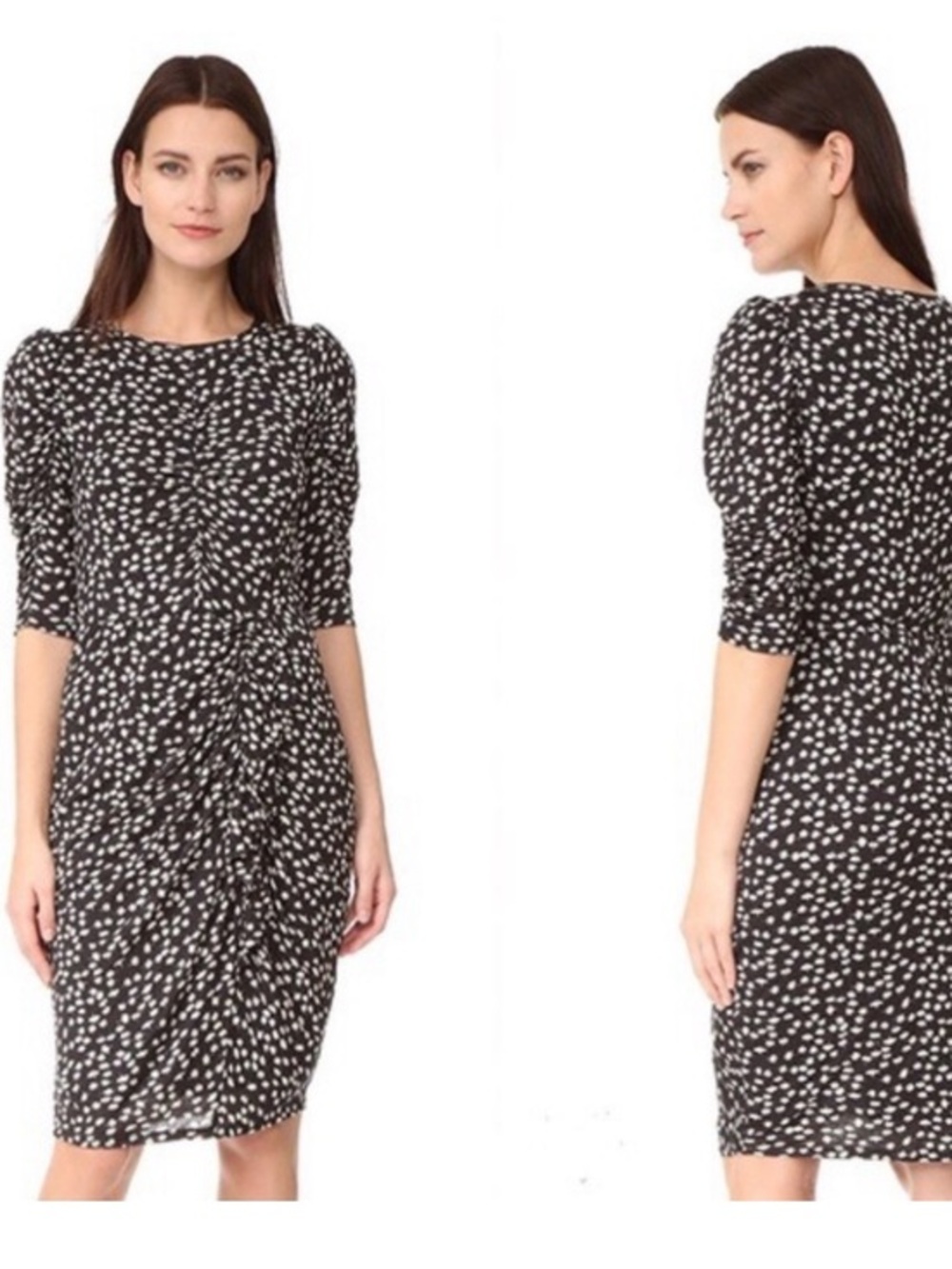 NEW Rebecca Taylor Floral Fizz Ruched Midi Dress